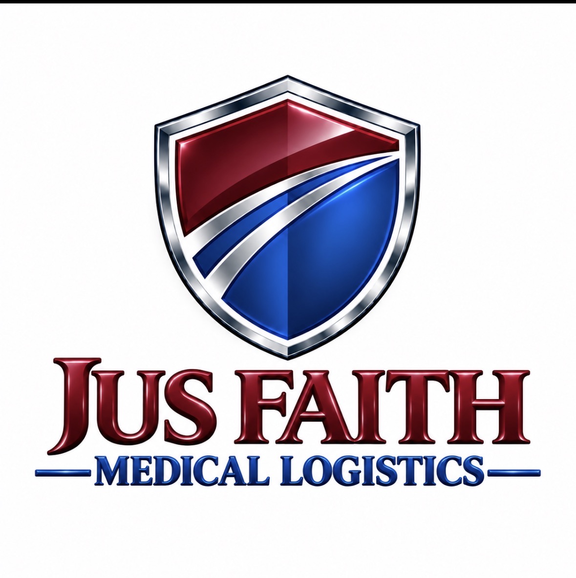 Jus Faiith Medical Logistics shield logo